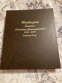 2004-2008 Washington Statehood Quarters with Proofs 8144 Dansco Album 100 Coins