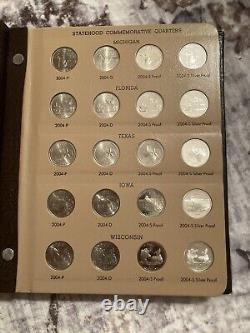 2004-2008 Washington Statehood Quarters with Proofs 8144 Dansco Album 100 Coins