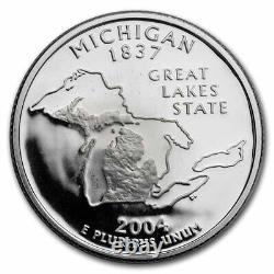 2004-S Michigan Statehood Quarter 40-Coin Roll Proof (Silver) SKU#40860