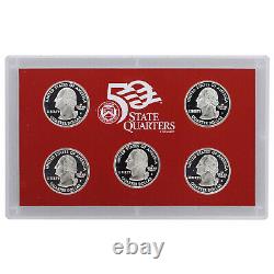 2004 S Proof State Quarter Set 10 Pack 90% Silver Original Boxes & COAs 50 Coins