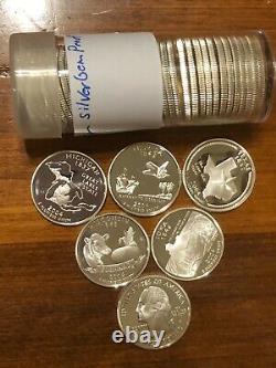 2004 S Silver Quarter Assorted Roll (40) Gem Proof Quarters From Mint Sets