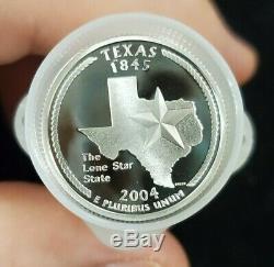 2004-S Texas Proof Silver State Quarter DCAM Roll Of 40 Coins