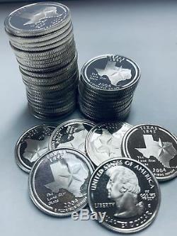 2004-S Texas Roll of 40 State Washington Quarters Silver Proof