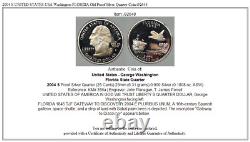2004 S UNITED STATES USA Washington FLORIDA Old Proof Silver Quarter Coin i92648