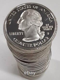 2004-S Wisconsin 90% Silver PF Statehood Quarter Full Roll 40 Coins in Tube