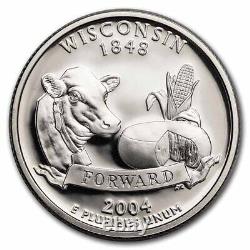 2004-S Wisconsin Statehood Quarter 40-Coin Roll Proof (Silver) SKU#40864