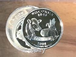 2004-S Wisconsin Statehood Silver Quarter DCAM Proof Lot of 16 Coins