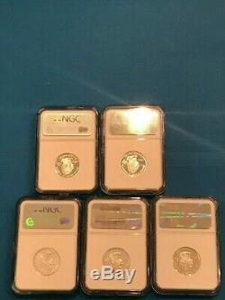 2004-Silver State Quarter 5 Coin Set NGC PR-70 ULTRA CAM Perfect Coins