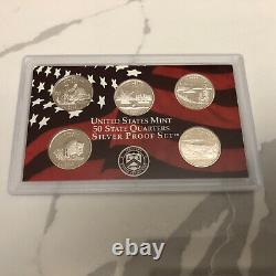 2004 thru 2009 S Proof Silver Quarters 31 Coins 6 Sets WithBox & COA 90% Silver