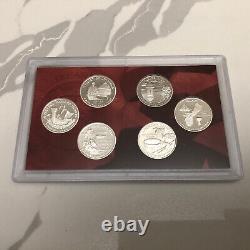 2004 thru 2009 S Proof Silver Quarters 31 Coins 6 Sets WithBox & COA 90% Silver