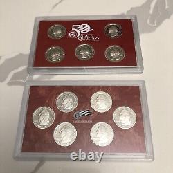 2004 thru 2009 S Proof Silver Quarters 31 Coins 6 Sets WithBox & COA 90% Silver