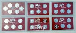 2004 thru 2009 S Proof State Quarter 90% Silver 31 Coin Statehood Lot-Free Ship