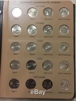 2004 to 2008 PDSS STATE QUARTER SET IN DANSCO ALBUM 100 COIN SET SILVER Proof