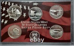 2005 2006 2007 San Francisco Mint Proof State Quarter 90% Silver Box & CoA