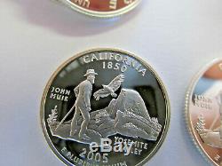 2005 California Roll of 40 Proof Silver State Quarters Deep Mirror Ultra Cameo