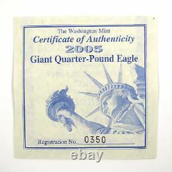 2005 Giant Quarter-Pound Eagle 4 oz. 999 Silver Proof SKUCPC5438