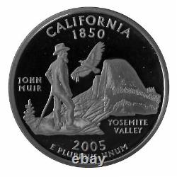 2005 S California State Quarter 90% Silver Proof Roll 40 US Coins