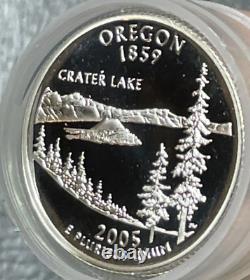 2005-S Oregon State 90% Silver Quarter Roll, 40 Coins Fresh Roll Deep Cameo