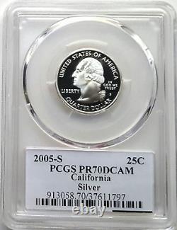 2005-S Silver Proof State Quarter Set PCGS PR70 DCAM-State Flag(5 Coin)