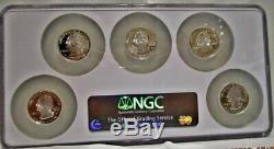 2005 S Silver State Quarter 5 Coin Set Ngc Pf 70 Ultra Cameo. Multi-coin Holder