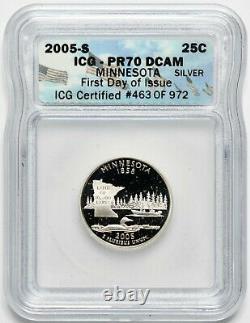 2005 S Silver State Quarter Proof Set ICG PR-70 DCAM