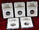 2005 S Silver State Quarters! Lot Of 5! Graded Pr70 Ultra Cam By Ngc