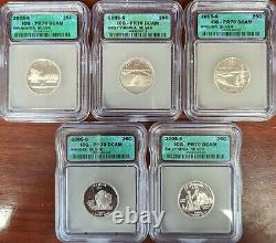 2005-S State SILVER Quarters ICG PR70DCAM Full 5 Coins
