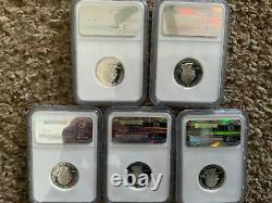 2005 State Quarters Silver Proof Set Pf70 Ultra Cameo