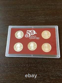 2005 Thru 2008 US MINT 50 State Quarters Silver Proof Sets With COA Lot of 4