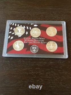 2005 Thru 2008 US MINT 50 State Quarters Silver Proof Sets With COA Lot of 4