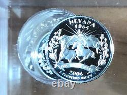 2006-S Nevada Statehood Silver Quarter DCAM Proof Lot of 10 Coins
