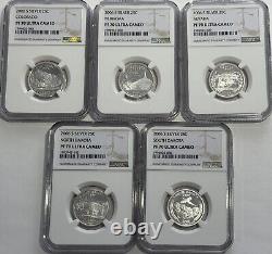 2006 S Ngc Pf70 Ultra Cameo Silver Proof 5 Coin Statehood Quarter Set 25c