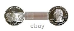 2006-S North Dakota Silver Proof Statehood Quarters 40 Coin Roll