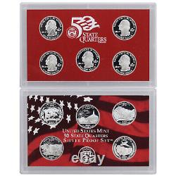 2006 S Proof State Quarter Set 10 Pack 90% Silver Original Boxes & COAs 50 Coins