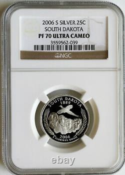 2006-S SILVER State Quarters SET of FIVE, Perfect NGC PF70 Ultra Cameo