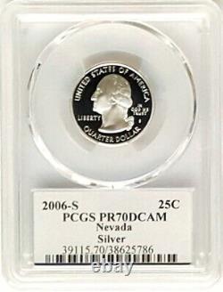 2006-S Silver Proof State Quarter Set PCGS PR70 DCAM-State Flag(5 Coin)
