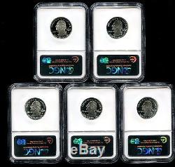 2006 S Silver State Quarter 5 Coin Proof Set NGC PF 70 Ultra Cameo 25C SQS003