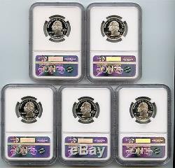 2006 S Silver State Quarter 5 Coin Proof Set NGC PF 70 Ultra Cameo 25C SQS006