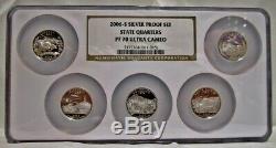 2006 S Silver State Quarter 5 Coin Set Ngc Pf 70 Ultra Cameo. Multi-coin Holder