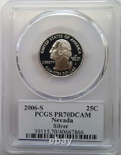 2006-S Silver State Quarter Set (5 Coins) PCGS PR70 DCAM-State Flag