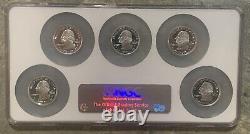 2006-s Proof Silver State Quarter Quarter Set Ngc Pf 70 Ultra Cameo 5 Pcs Set
