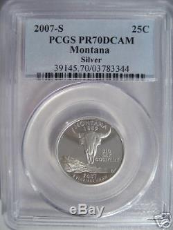 2007-S PCGS PR70DCAM Montana Silver Quarter