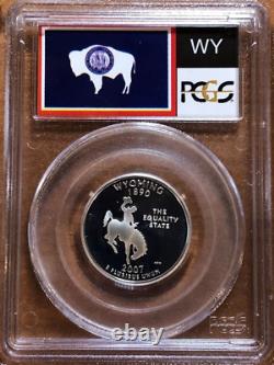 2007-S PCGS PR70DCAM Wyoming Silver Statehood Quarter-Deep Cameo