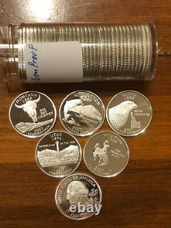 2007 S SILVER QUARTER ASSORTED ROLL (40-8 from each state) GEM PROOF QUARTERS