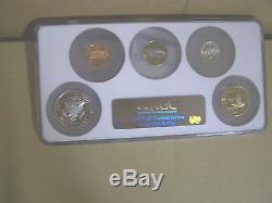 2007-S Silver Proof Set PF 69 Ultra Cameo NGC Certified Multi Holder 5 Coins