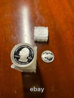 2007 Washington statehood 90% SILVER proof QUARTERS roll of 40 coins