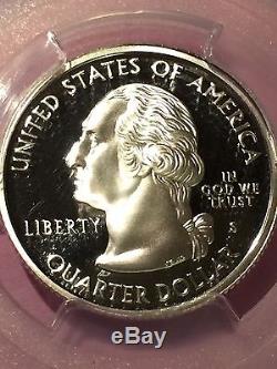 2007-s Wyoming State Silver Quarter-pcgs Pr70dcam-frosted Cameo Proof-flag Label