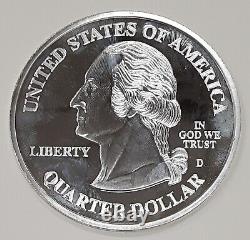 2008 4 Troy OZ. 999 Fine Silver Round-Statehood Quarters WithCapsule