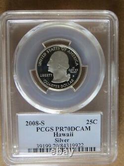 2008 SILVER (Hawaii AK NM AZ OK) Flag 5-Coin Proof Set PCGS PR70 DCAM Quarter