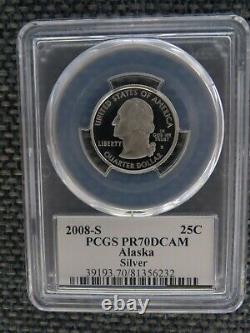 2008 SILVER (Hawaii AK NM AZ OK) Flag 5-Coin Proof Set PCGS PR70 DCAM Quarter